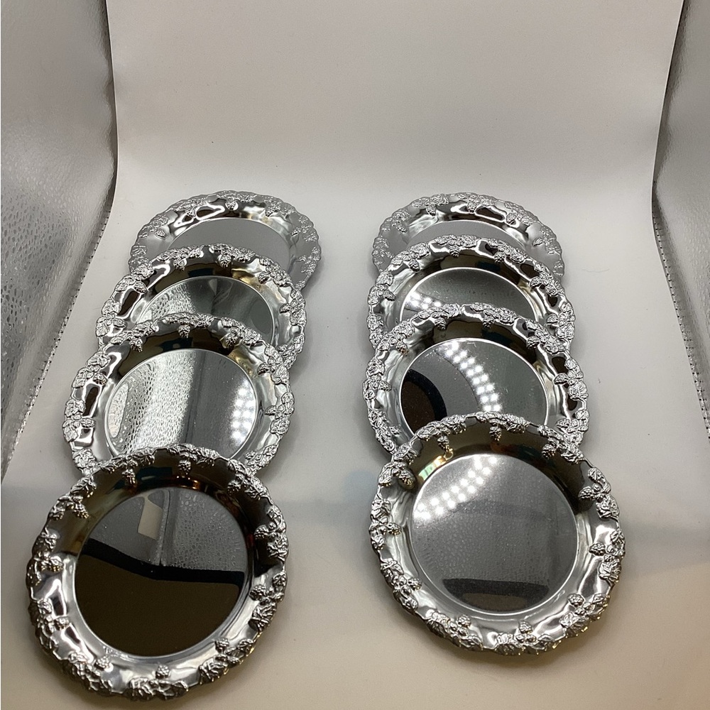 Vintage Shelton Ware no. 383 Carefree Chromium Coasters 8 Pc. Set